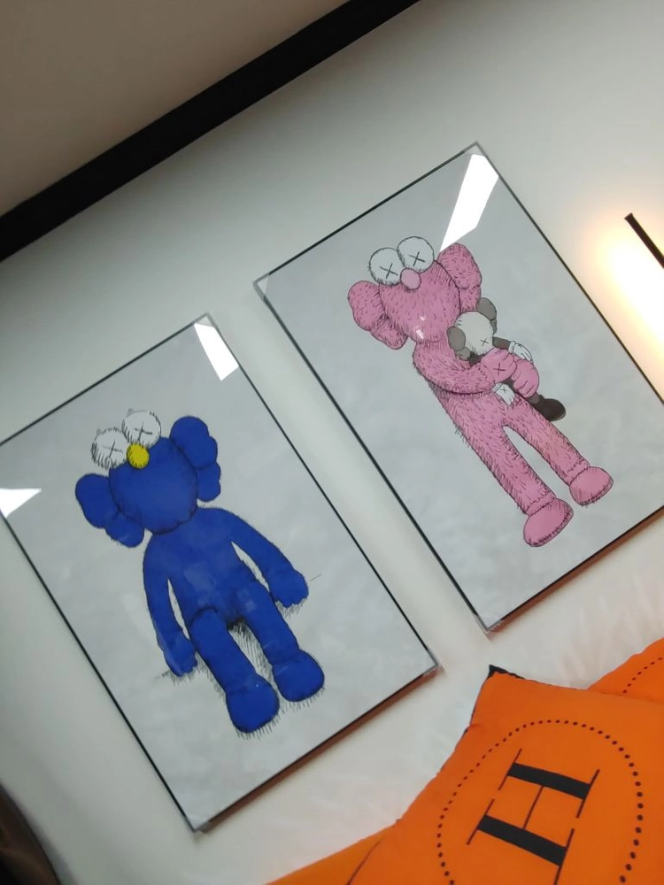 베어브릭 카우스 세서미스트리트 대형 그림 액자 피규어 이미지