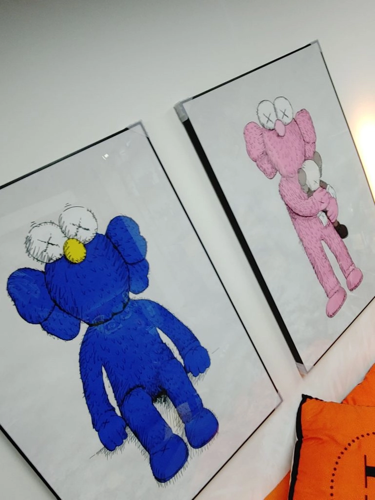 베어브릭 카우스 세서미스트리트 대형 그림 액자 피규어 이미지