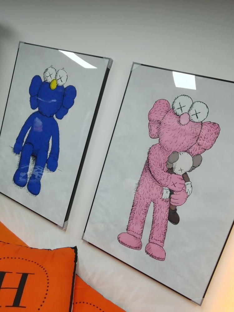 베어브릭 카우스 세서미스트리트 대형 그림 액자 피규어 이미지