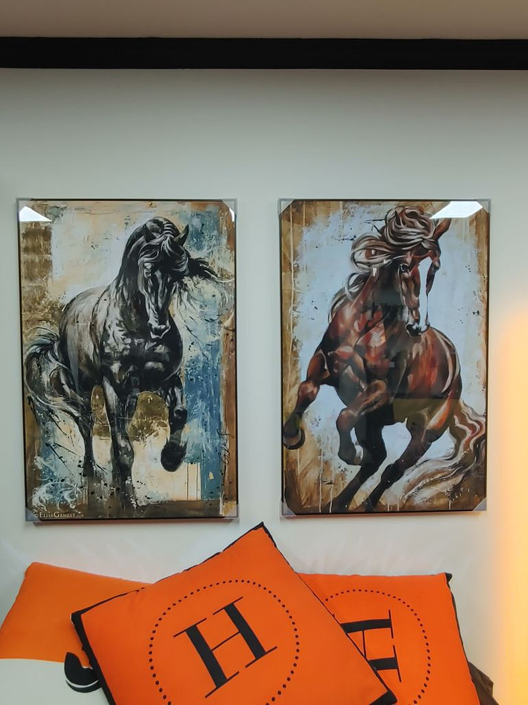 성공 말그림 말액자 대형 유화 그림 액자 인테리어 소품 이미지