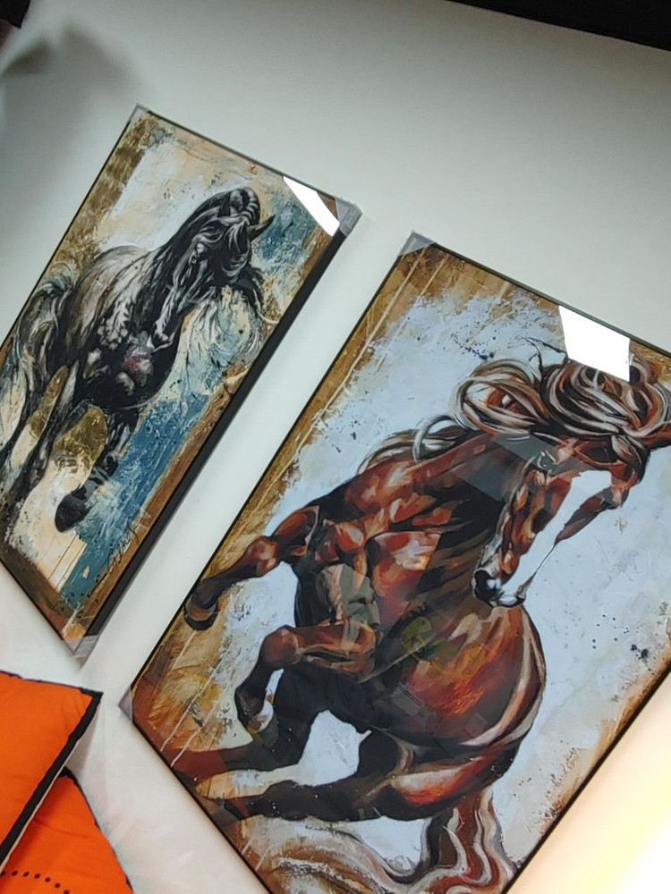 성공 말그림 말액자 대형 유화 그림 액자 인테리어 소품 이미지