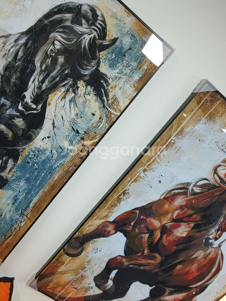 성공 말그림 말액자 대형 유화 그림 액자 인테리어 소품--8