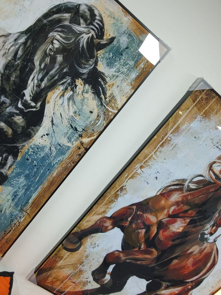 성공 말그림 말액자 대형 유화 그림 액자 인테리어 소품 이미지