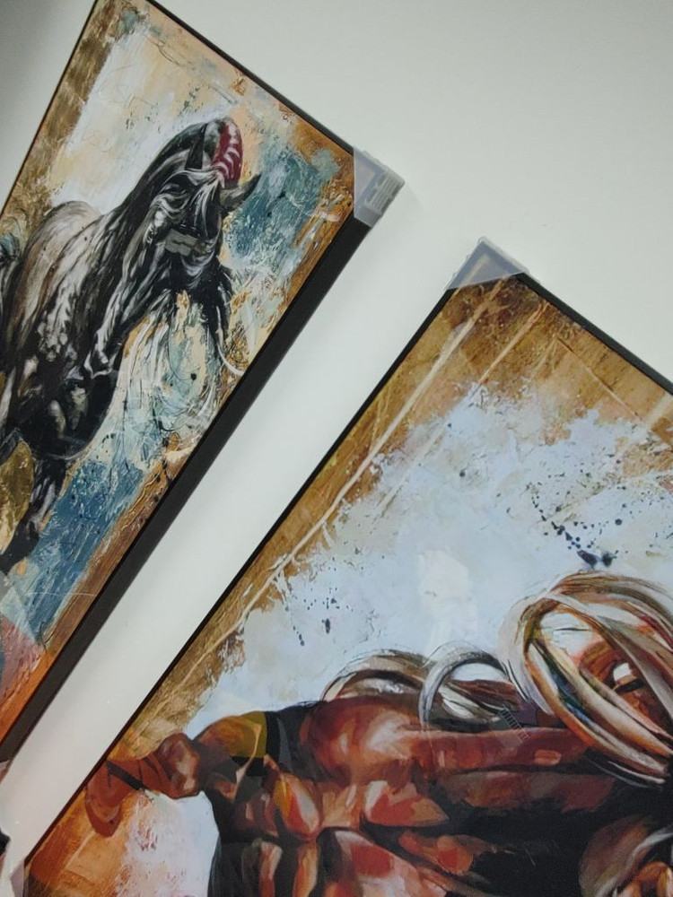 성공 말그림 말액자 대형 유화 그림 액자 인테리어 소품 이미지