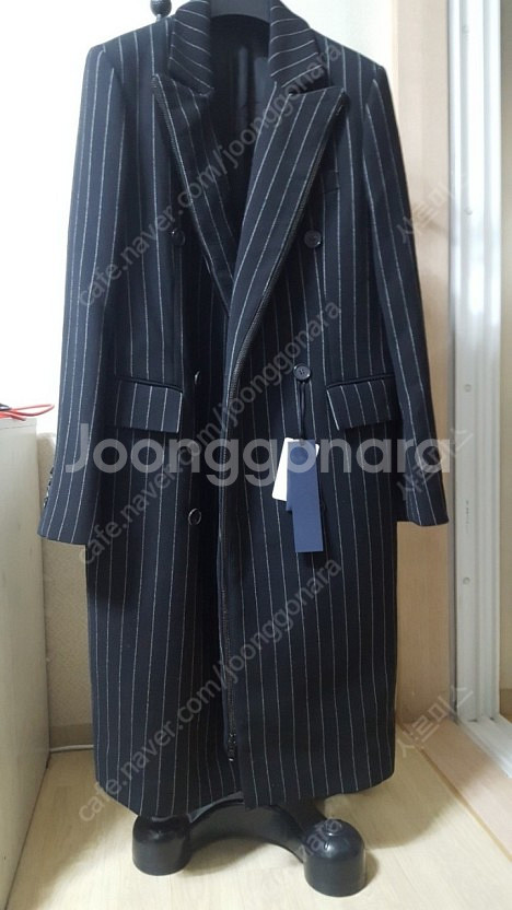 준지17fw 스트라이프 레이어드 코트(38)--7