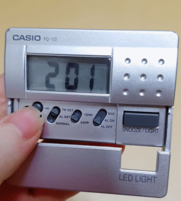 카시오 PQ 10D 알람시계 타이머 타임워치 스톱워치 이미지