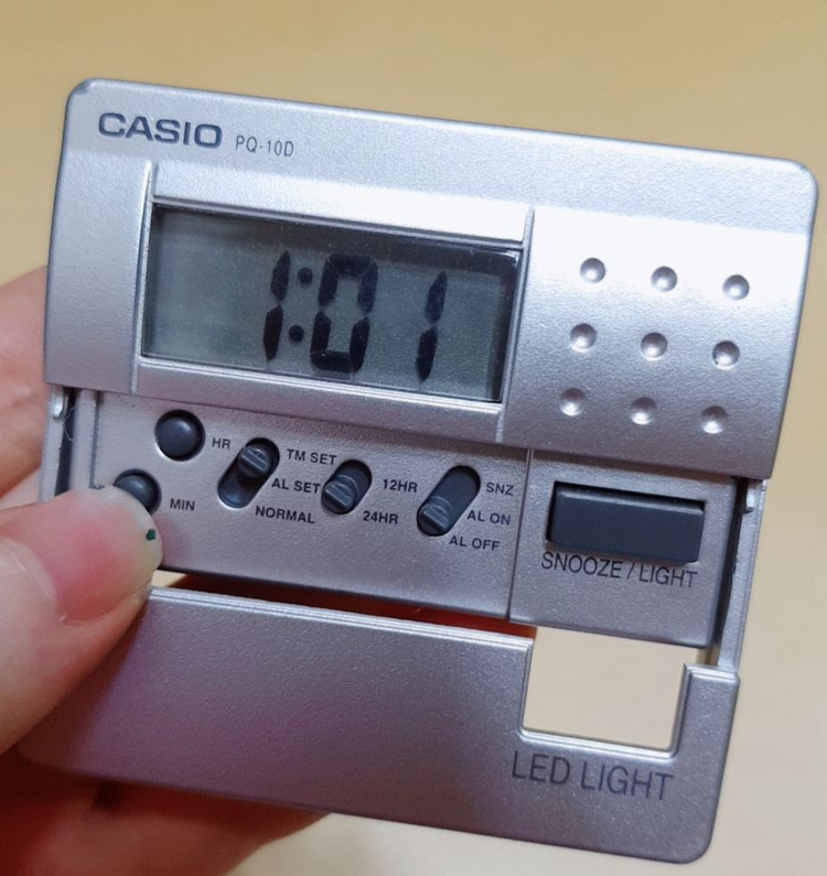 카시오 PQ 10D 알람시계 타이머 타임워치 스톱워치 이미지