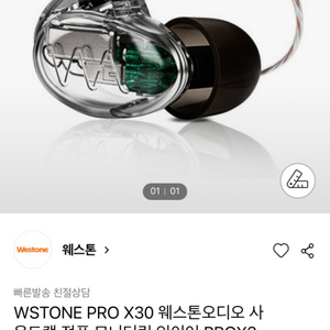 WESTONE PRO X30 웨스톤오디오 인이어