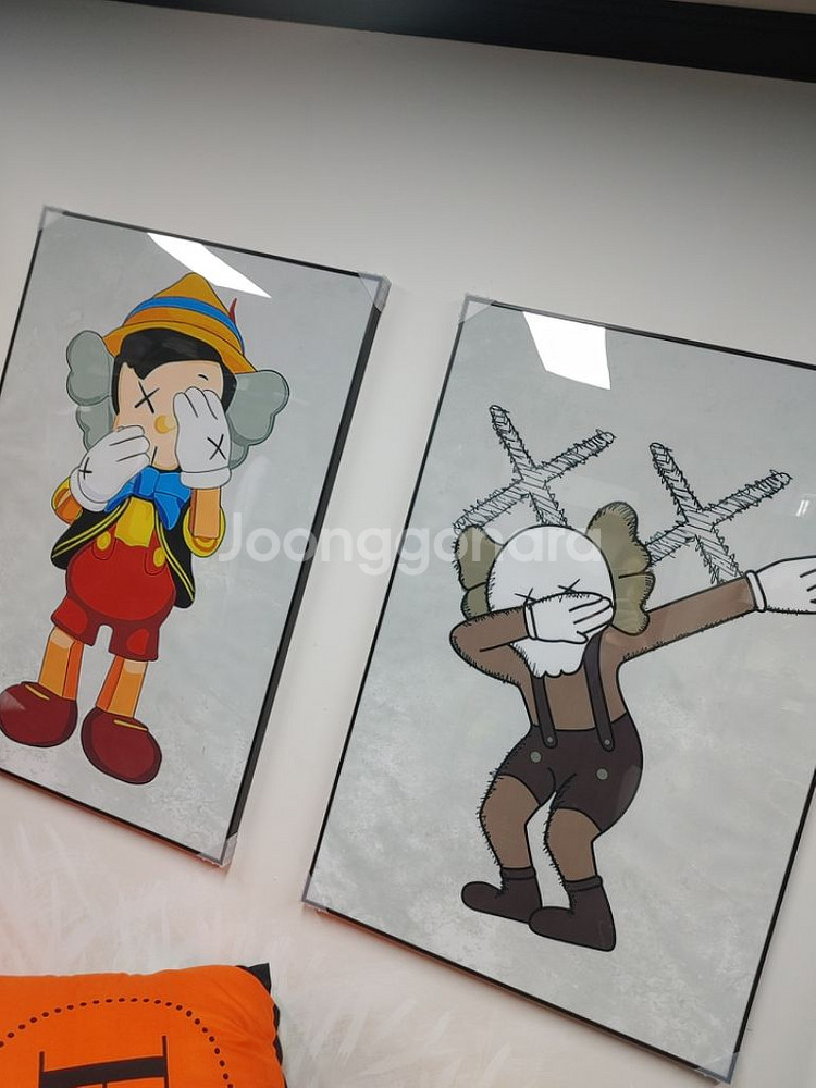 카우스 베어브릭 피노키오 대형 그림 액자 인테리어 소품--5