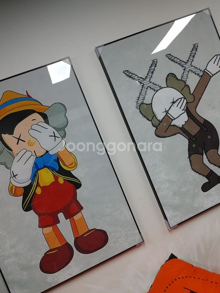 카우스 베어브릭 피노키오 대형 그림 액자 인테리어 소품--4