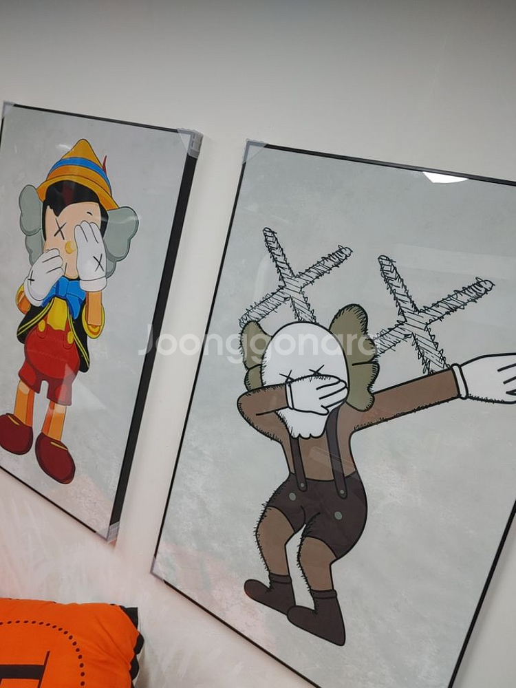 카우스 베어브릭 피노키오 대형 그림 액자 인테리어 소품--6