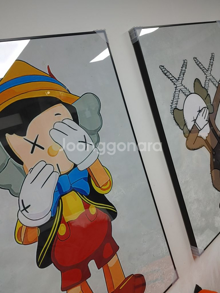 카우스 베어브릭 피노키오 대형 그림 액자 인테리어 소품--8
