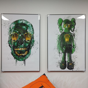 카우스 로렉스 베어브릭 로고 대형 그림 액자 럭셔리