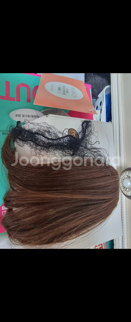 새상품 핑크에이지 앞머리 시스루뱅--1