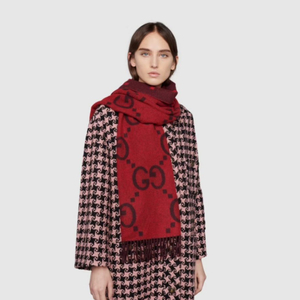 구찌 GG cashmere jacquard scarf