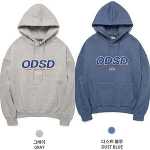 ODSD 기모 후드티 (그레이, 더스트 블루) M