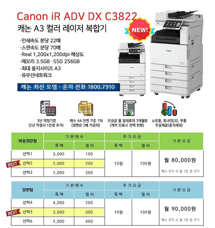 Canon 캐논 복합기렌탈 C3520~C3822 최신형 | 프린터/복합기/잉크/토너 | 중고나라