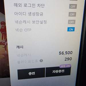 넥슨캐쉬56000 급처합니다