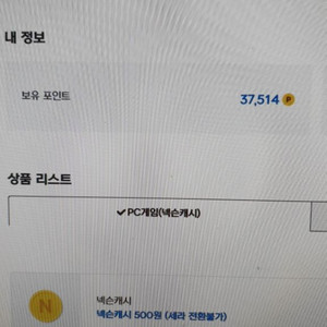 넥슨캐시 팝니다