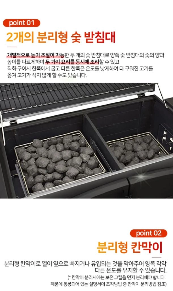 카나모 챔버 바베큐그릴 훈제화로대/ PUQ020 이미지