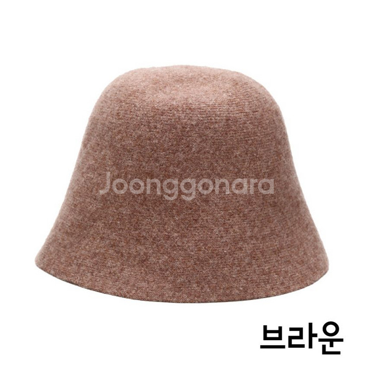 여성벙거지모자 겨울 가을 봄 니트버킷햇 모직 울버킷햇--4