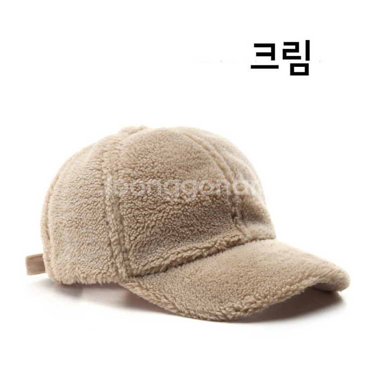 뽀글이캡모자 겨울야구모자 후리스 양털 남성 여성 볼캡--1