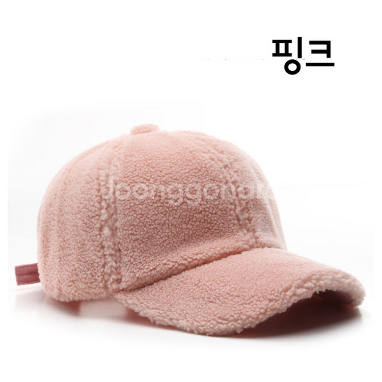 뽀글이캡모자 겨울야구모자 후리스 양털 남성 여성 볼캡--3