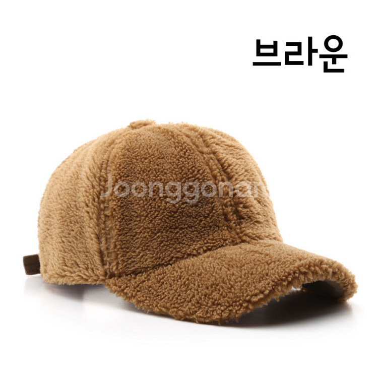뽀글이캡모자 겨울야구모자 후리스 양털 남성 여성 볼캡--2