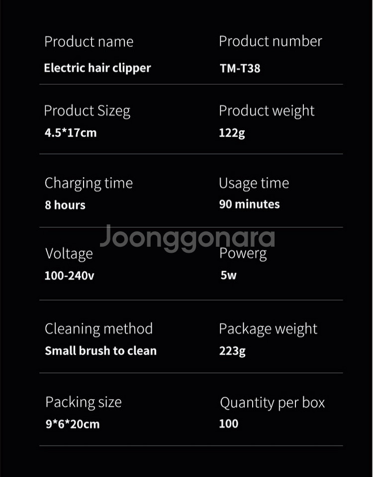 Geemy Hair Trimmer GM-6675--8
