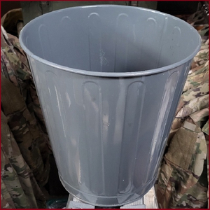 metallic wastepaper container