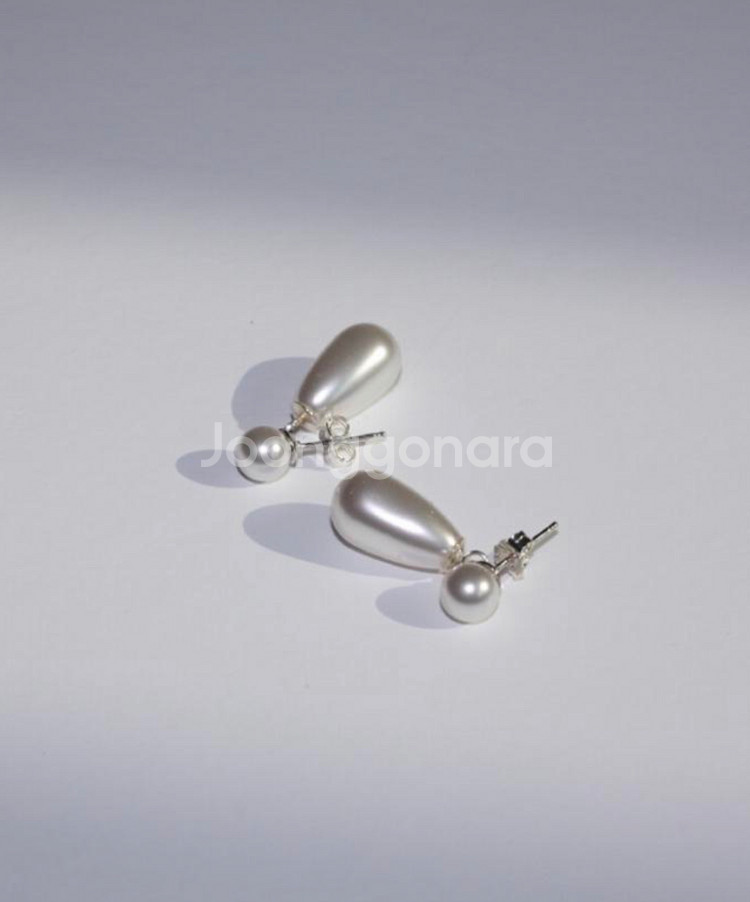 plant pearl drops 진주 귀걸이--0