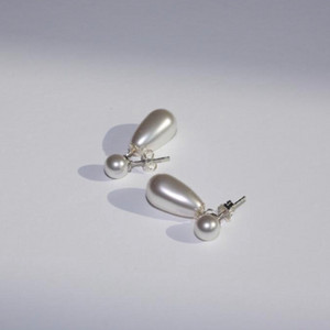 plant pearl drops 진주 귀걸이