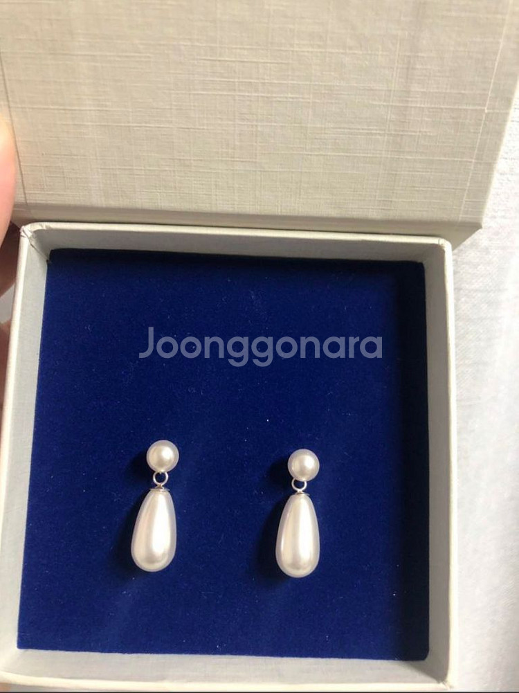plant pearl drops 진주 귀걸이--3