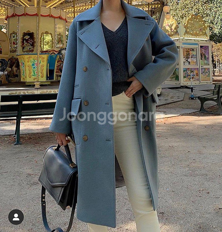 블루민 마카롱 코트--3