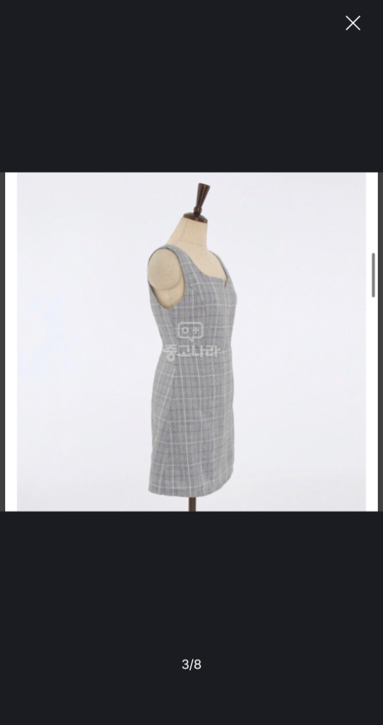 마지막 특가 /미쏘 여성 체크패턴 레이어드 원피스 -S--2