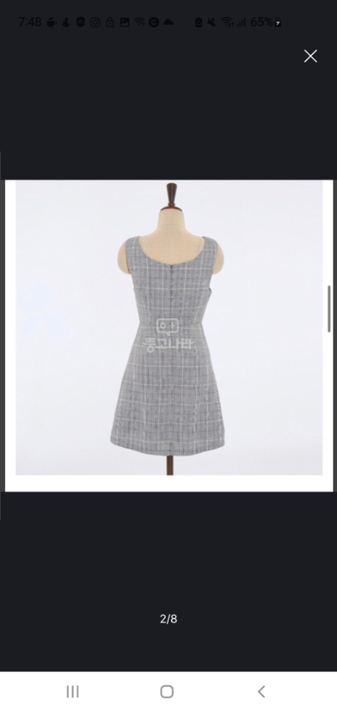 마지막 특가 /미쏘 여성 체크패턴 레이어드 원피스 -S--1