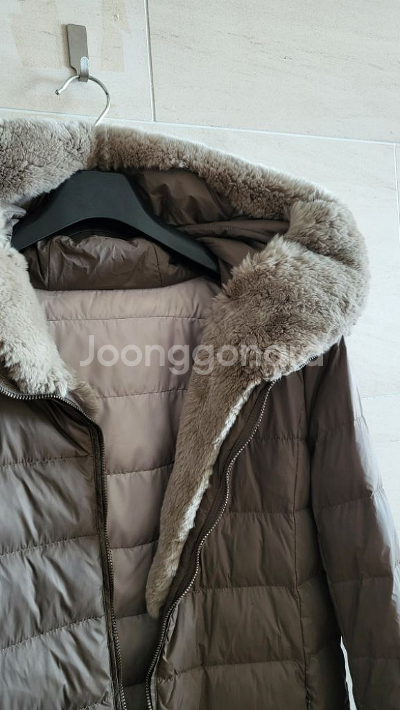 (정품) 마리끌레르(20) 후드 구스 롱 패딩--2