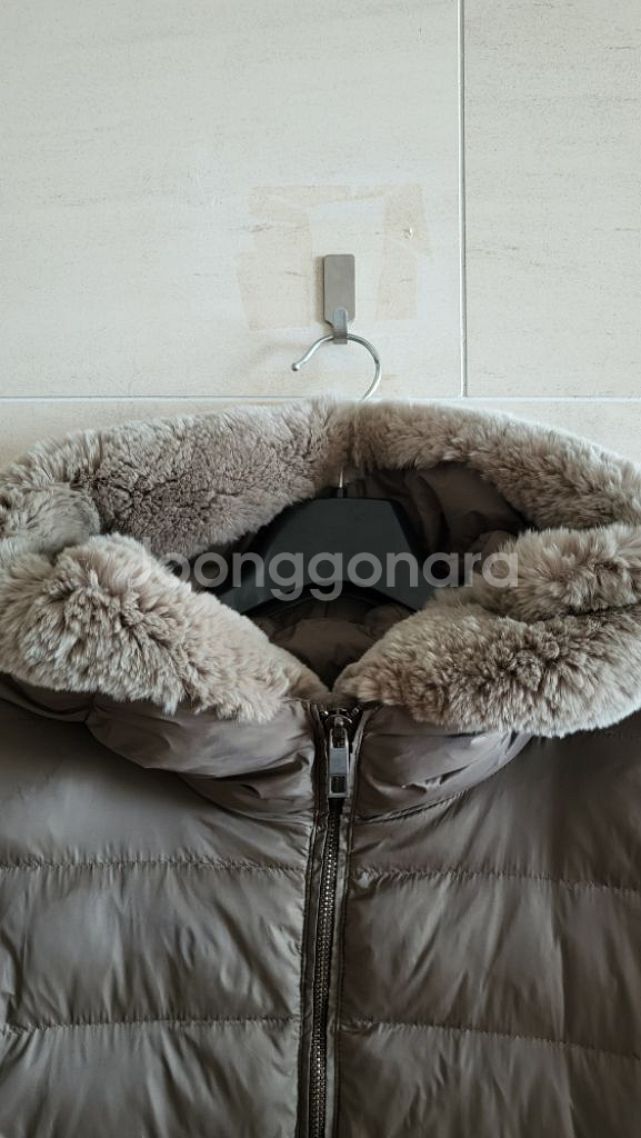 (정품) 마리끌레르(20) 후드 구스 롱 패딩--6