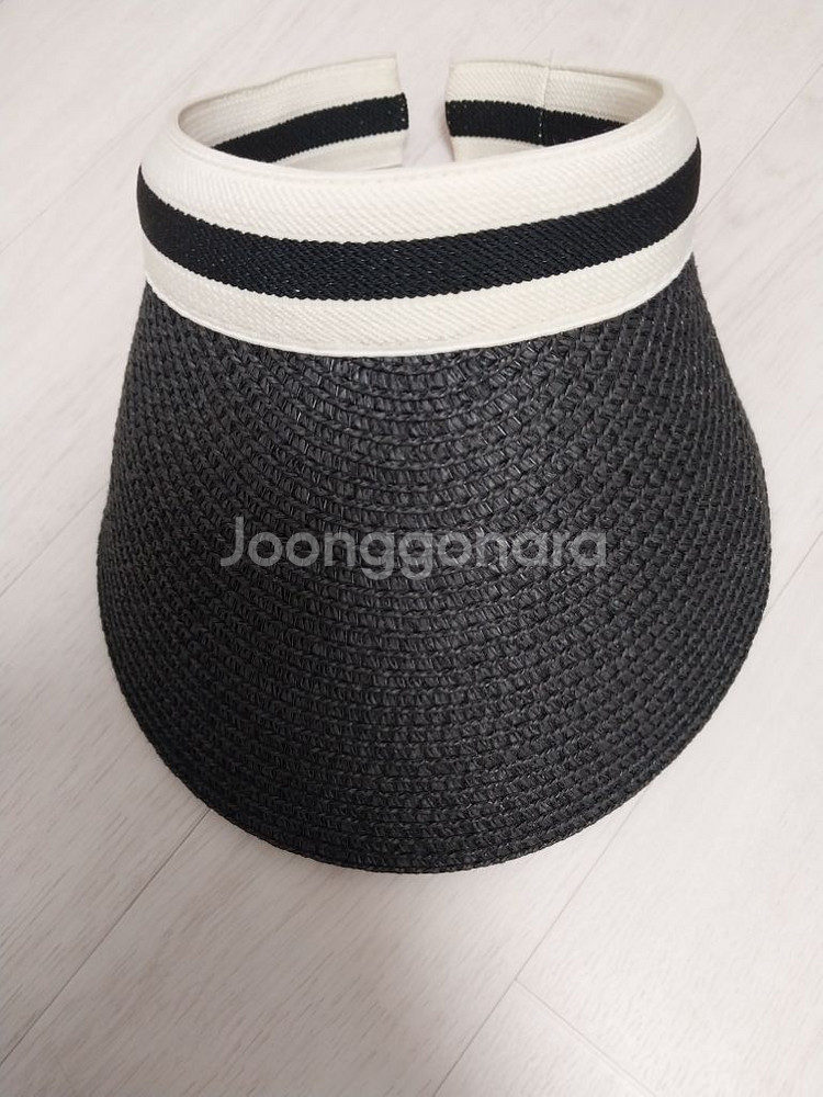 밀짚썬캡 블랙--0