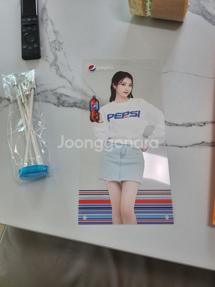 펩시 아이유 미니 배너 (블루 버전) 반값 택포--1