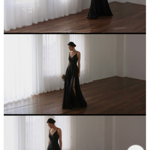 베일즈 블랙 드레스(테리슬립드레스)-웨딩드레스