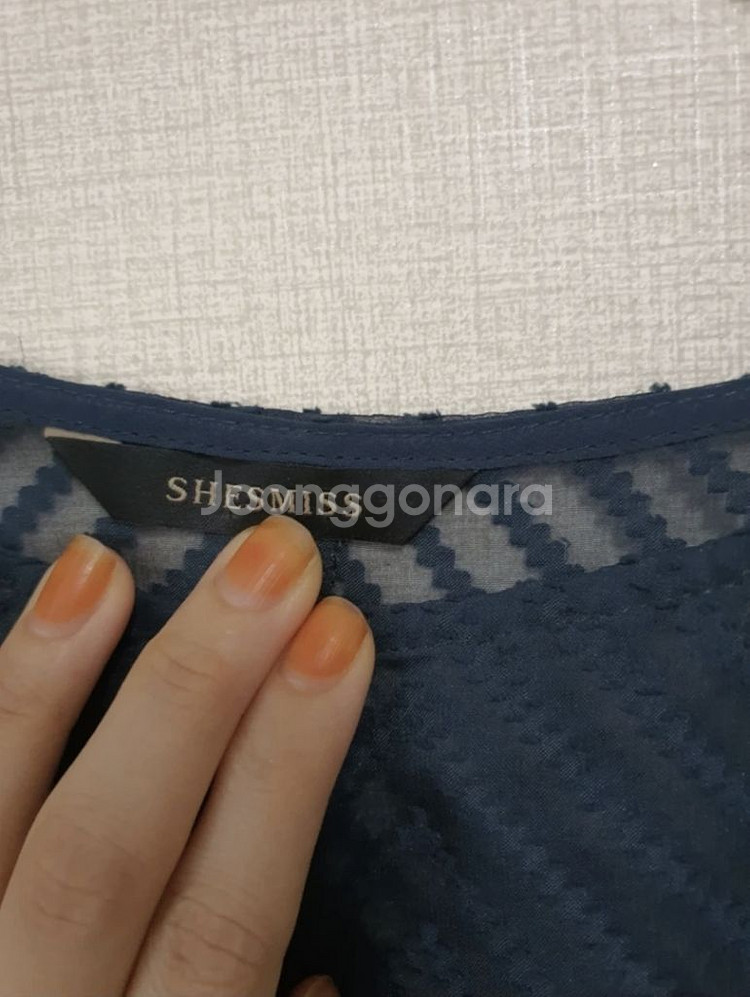 새상품) 쉬즈미스 시스루 블라우스 미착용 새거--1