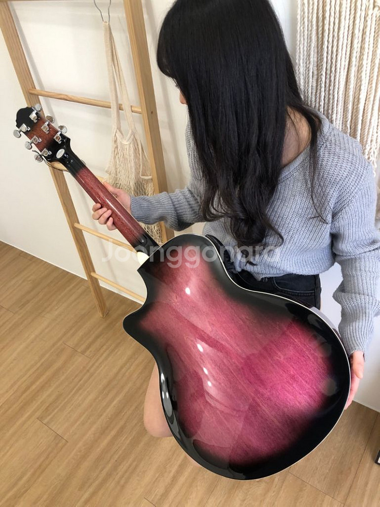 크래프터 EQ기타 보라색 통기타 그라데이션 어쿠스틱기타--4
