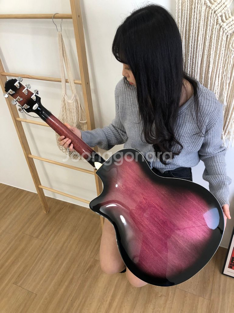 크래프터 EQ기타 보라색 통기타 그라데이션 어쿠스틱기타--3