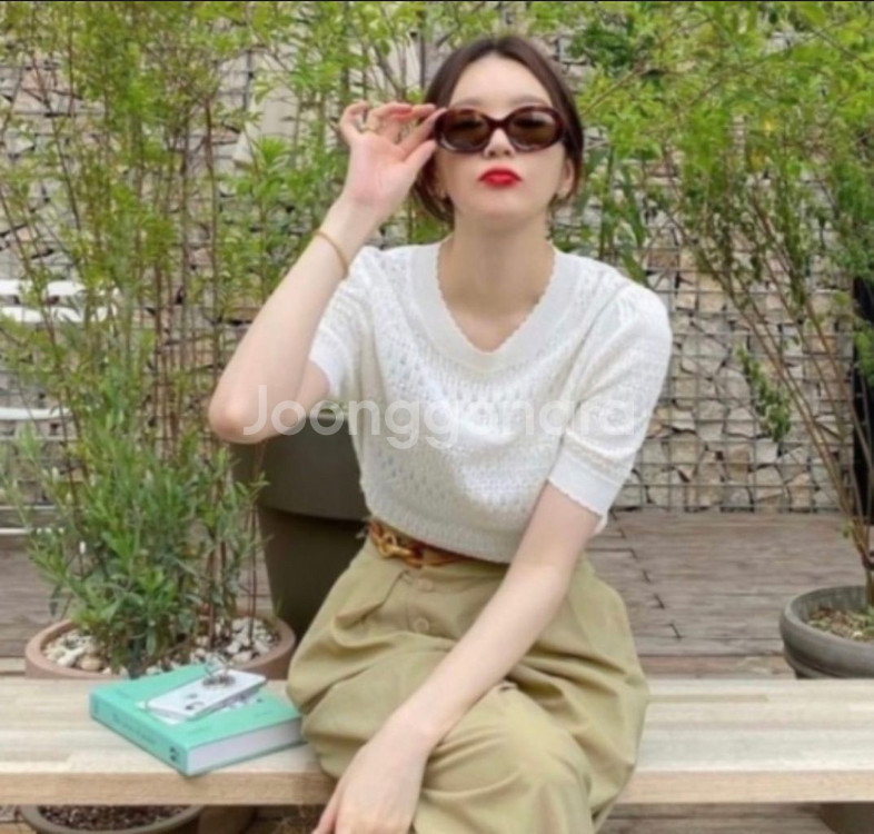 셀린느 트리오페 오벌 선글라스 호피--2