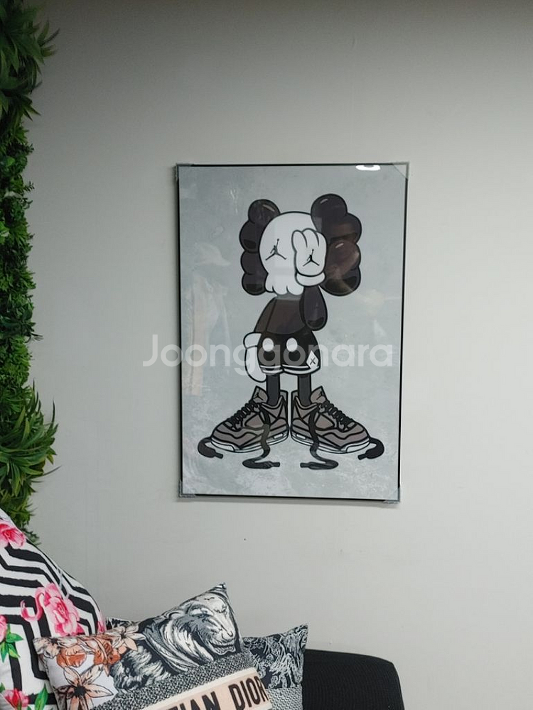 나이키 카우스 베어브릭 대형 팝아트 그림 액자 소품--1