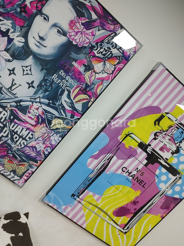 루이비통 모나리자 샤넬 넘버5 향수 팝아트 그림 액자--6