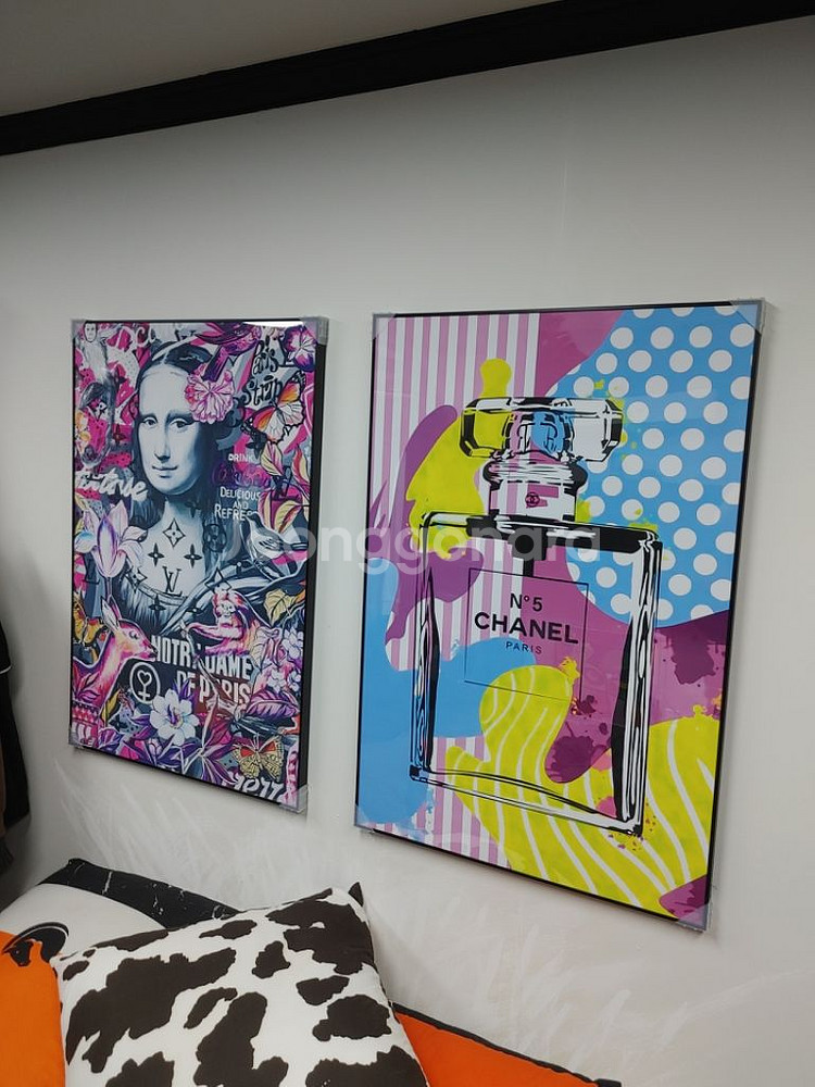 루이비통 모나리자 샤넬 넘버5 향수 팝아트 그림 액자--4