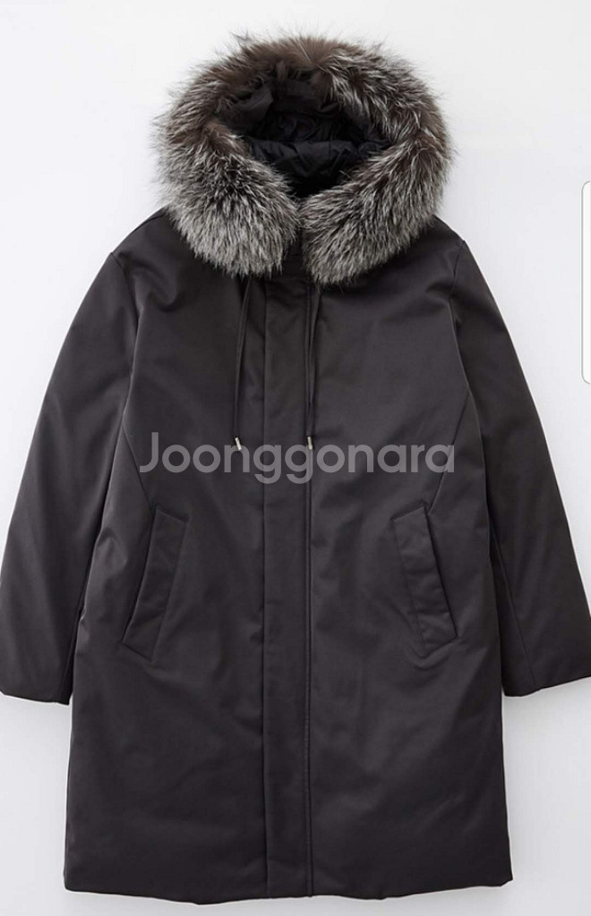 리얼 폭스퍼 신품 구스 롱패딩 100 패딩 코트 새옷--0