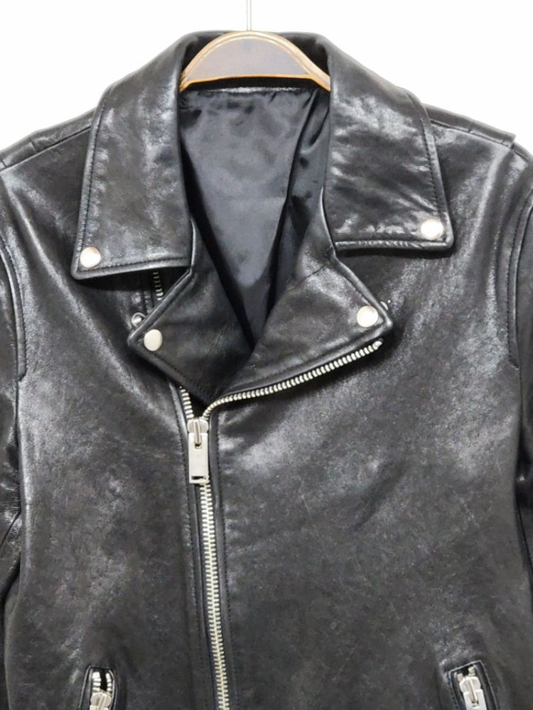 (90) 양가죽 라이더자켓 블랙 이태리 수입양피--1